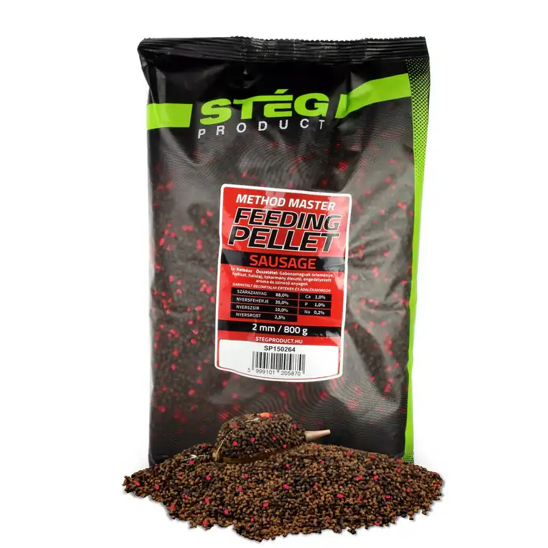 Stég Feeding Pellet 2mm 800g Sausage Gecertificeerd