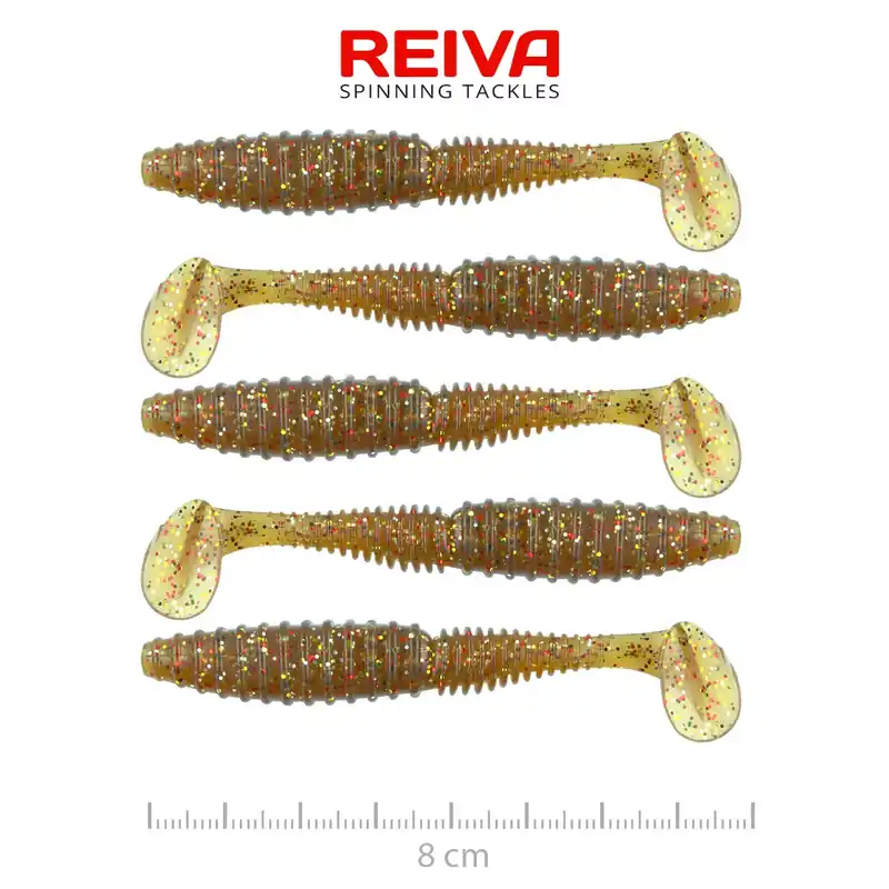 REIVA Zander Power Shad 8cm 5db/cs (Crayfish) - Fishingland. Exclusieve Aanbieding