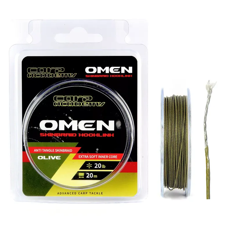 CARP ACADEMY Omen Skinbraid Olive 25Lb 20m Bestseller