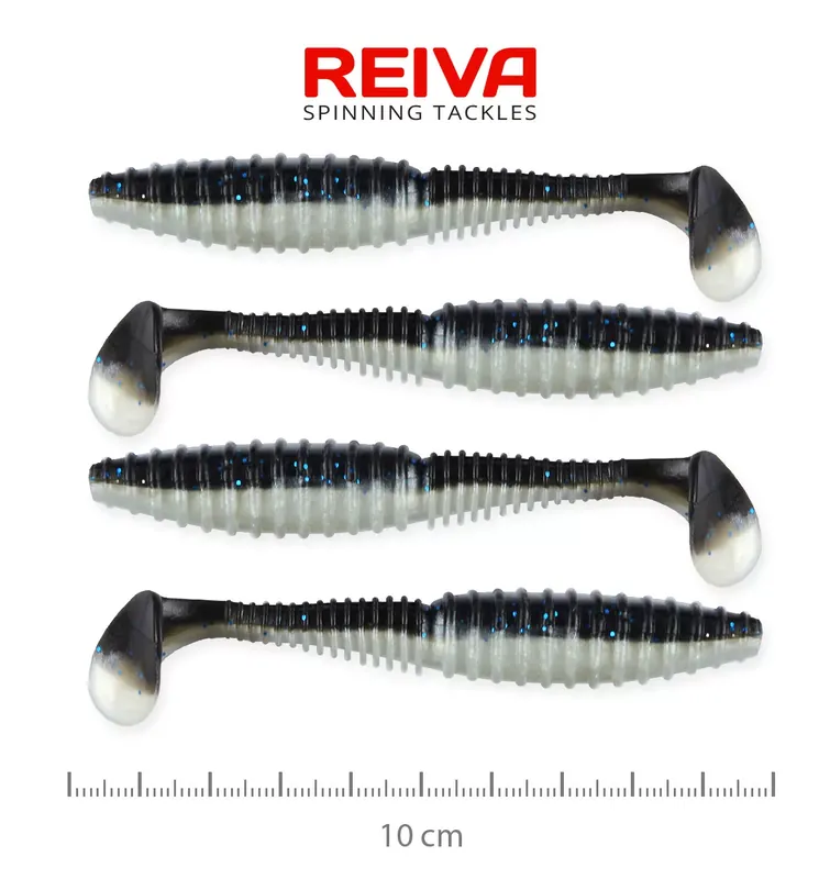Gereduceerde Prijs REIVA Zander Power Shad 10cm 4db/cs (Bleak)