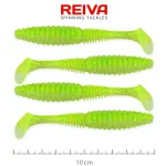 REIVA Zander Power Shad 10cm 4db/cs (Flash Chartreuse) - Fis Seizoensaanbieding
