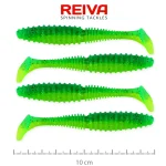 REIVA Zander Power Shad 10cm 4db/cs (Poison Green) - Fishing Hoge Kwaliteit