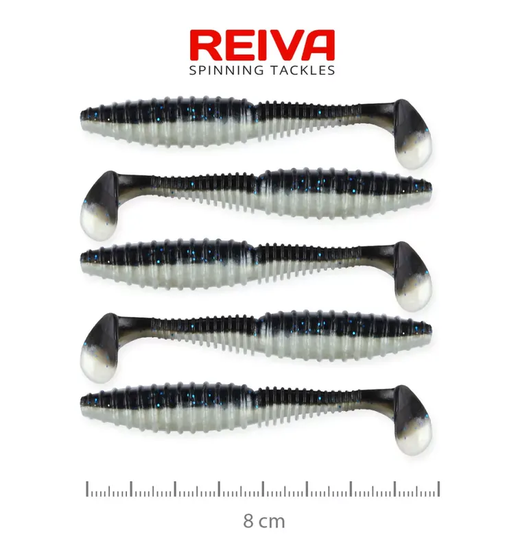 REIVA Zander Power Shad 8cm 5db/cs (Bleak) Beste Prijs