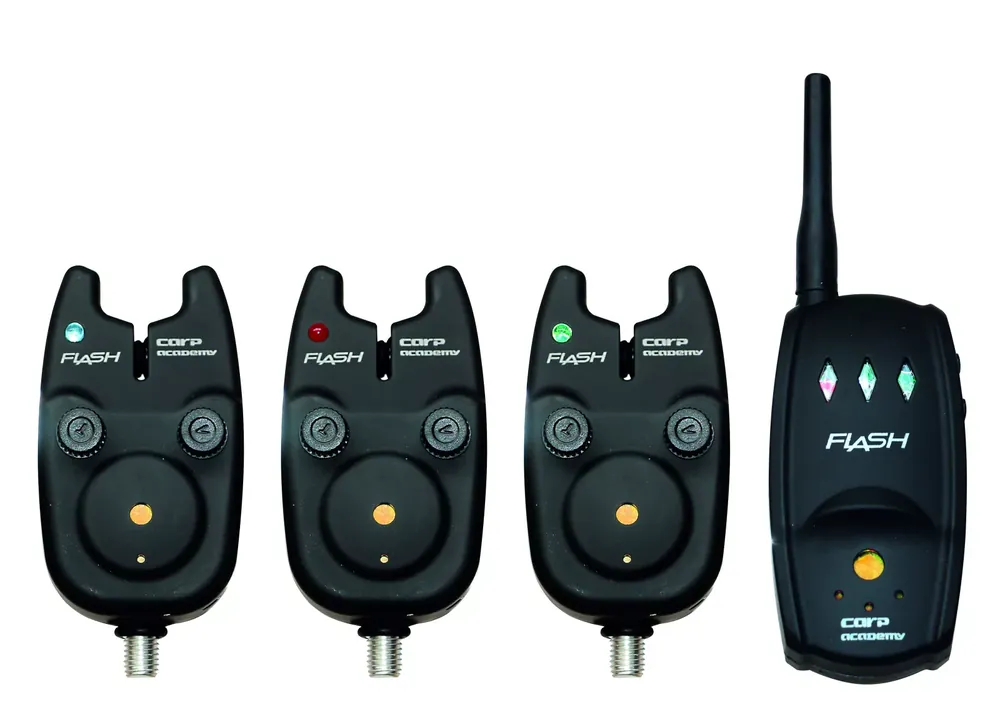 CARP ACADEMY Flash elektromos kapásjelző 3+1 szett - Fishing Tijdelijk Beschikbaar