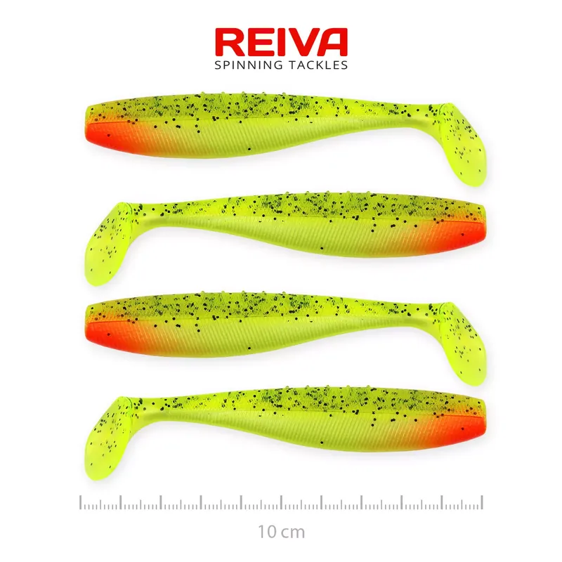 Veilige Betaling REIVA Flat Minnow shad 10cm 4db/cs (Watermelon) - Fishinglan