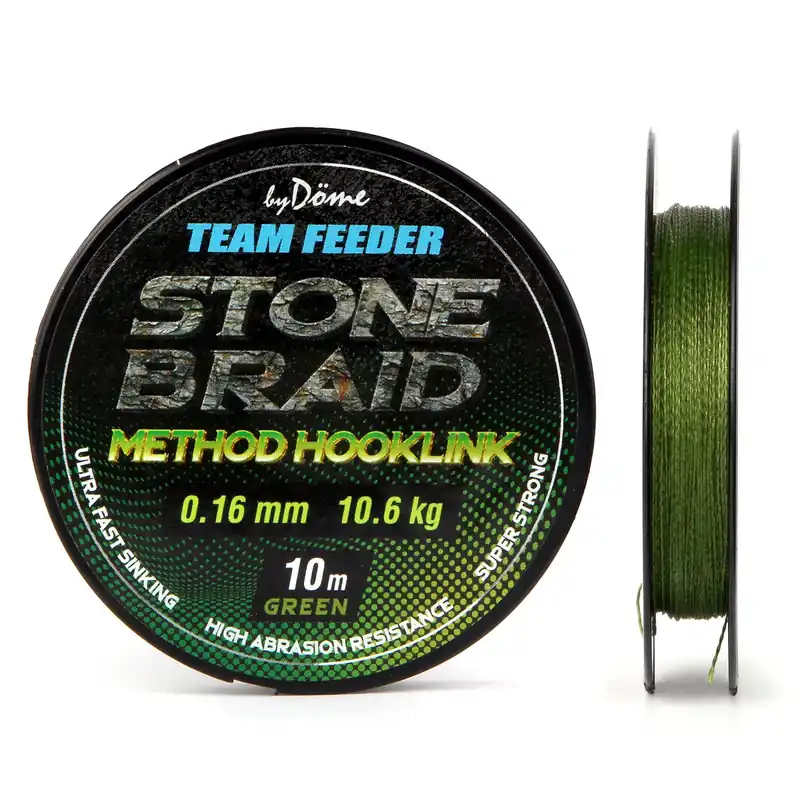 Team Feeder By Döme TF Stone Braid Green 10m 0,20mm - Fishin Hoge Kwaliteit
