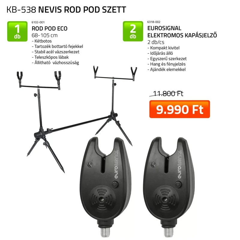Exclusieve Aanbieding NEVIS rod pod szett 6102-001+ 6318-002