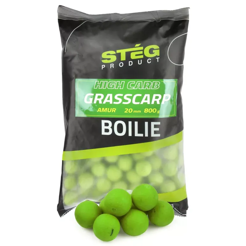 Merkproduct Stég High Carb Boilie 20mm 800g Amur-Grasscarp - Fishingland