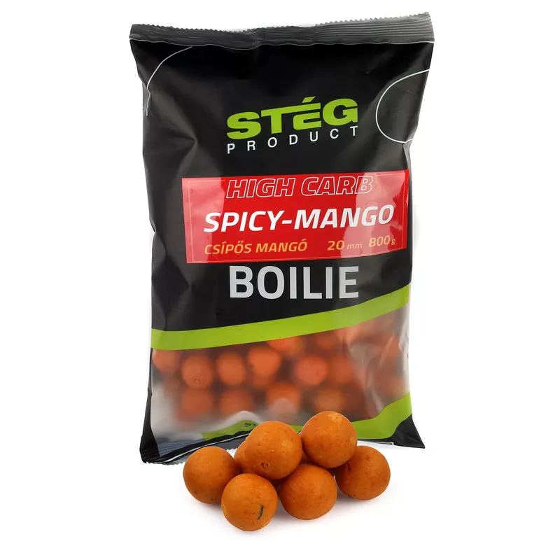 Stég High Carb Boilie 20mm 800g Spicy-Mango Aanbieding