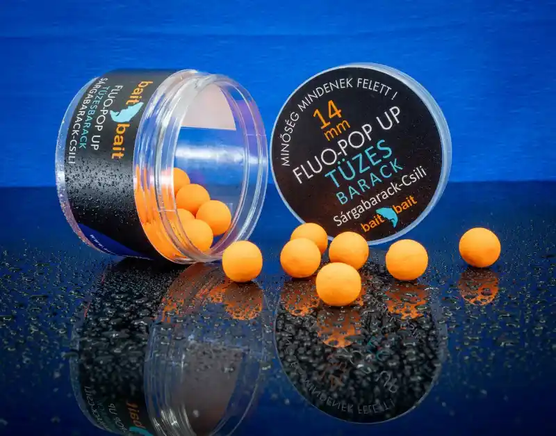 Bait Bait Tüzes Barack - Fluo Pop Up Méret 12 mm / Kiszerel Rechtstreeks Van De Fabrikant