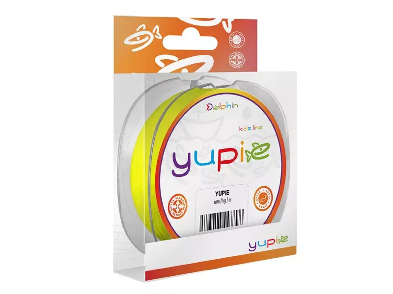 Direct Beschikbaar Delphin YUPIE / fluo sárga 0,22mm 4,2kg 300m - Fishingland.h