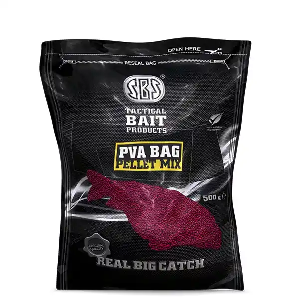 SBS PVA Bag Pellet Mix 3 mm Fluro Natural 1 kg - Fishingland Superprijs