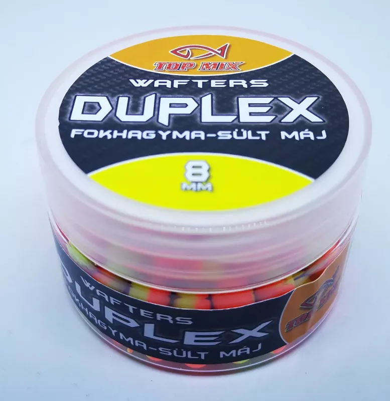 Koop Online TOP MIX Duplex Wafters Fokhagyma-Sült máj 8 mm 30g - Fishing