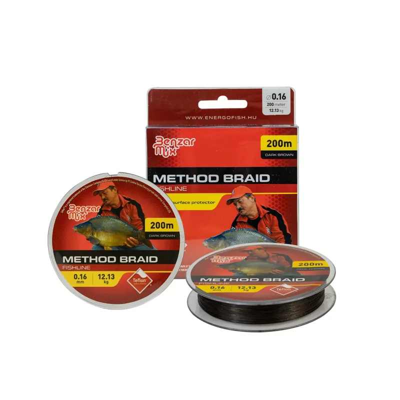 Beste Prijs ZSINÓR BENZAR METHOD BRAID 0,16MM 12,13 KG 200M DARK BROWN -