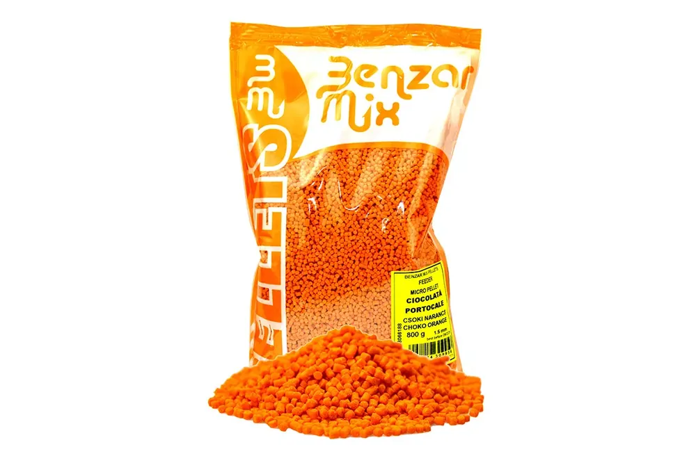 BENZAR MIX MICROPELLET FEEDER 800G CSOKI NARANCS 1.5MM - Fis Koopje