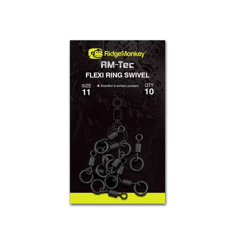 Rechtstreeks Van De Fabrikant RIDGEMONKEY RM_TEC FLEXI RING SWIVEL SIZE11 KARIKÁS FORGÓ 10