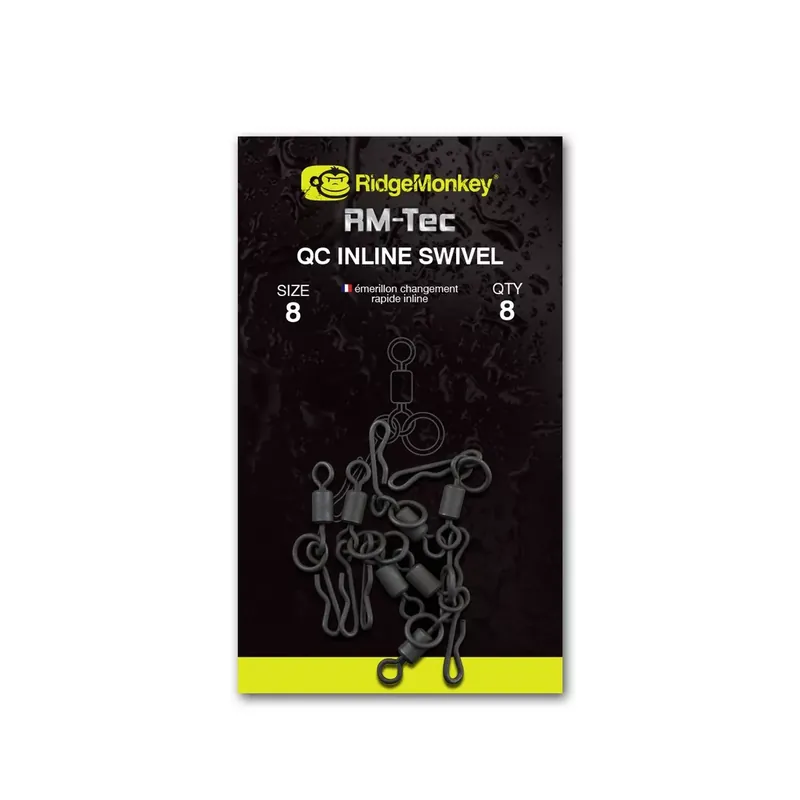 Snelle Levering RIDGEMONKEY RM-TEC QUICK CHANGE INLINE SWIVEL SIZE8 GYORSKAP