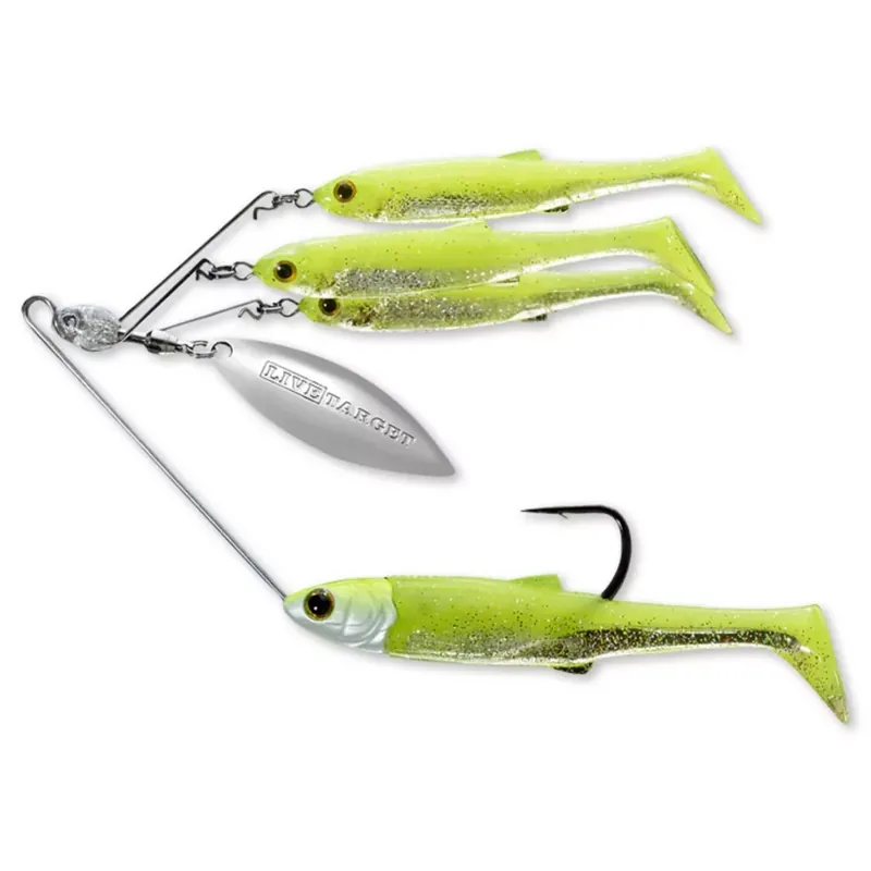 LIVETARGET MINNOW SPINNER RIG CHARTREUSE/SILVER SMALL 11 G - Favoriet