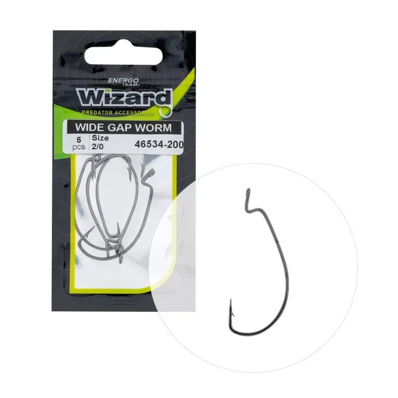 WIZARD HOROG WIDE GAP WORM 2/0 Hoge Kwaliteit