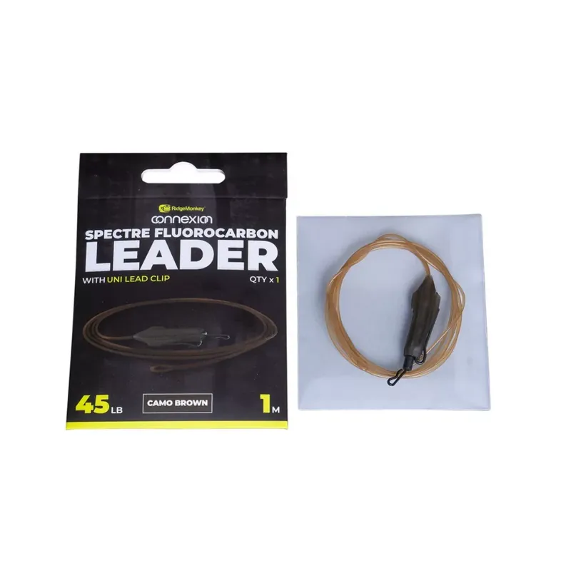 RIDGEMONKEY SPECTRE FLUOROCARBON UNI LEAD CLIP LEADER - CAMO Superprijs