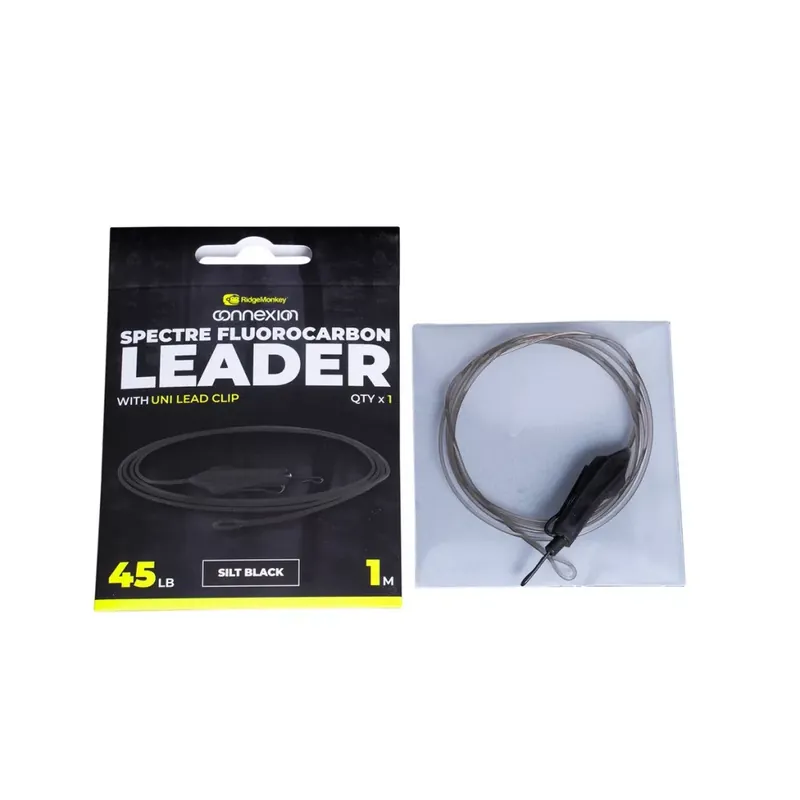 Direct Verzonden RIDGEMONKEY SPECTRE FLUOROCARBON UNI LEAD CLIP LEADER - SILT