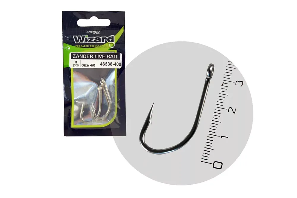 WIZARD ZANDER LIVE BAIT PRO 4/0 3DB/CSOMAG Direct Verzonden