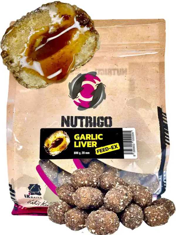 Uitverkoop LK Baits Nutrigo FEED-EX Garlic Liver 800g, 20 mm - Fishingl
