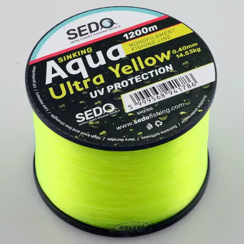 Alleen Vandaag SEDO Aqua Ultra Yellow 1200m 0.225mm 5.15kg