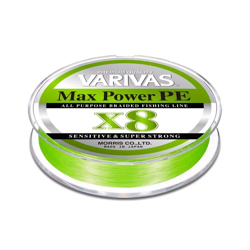 VARIVAS MAX POWER PE X8 150m 2.0 33lb 0.235mm Lime Green Fl Speciale Aanbieding