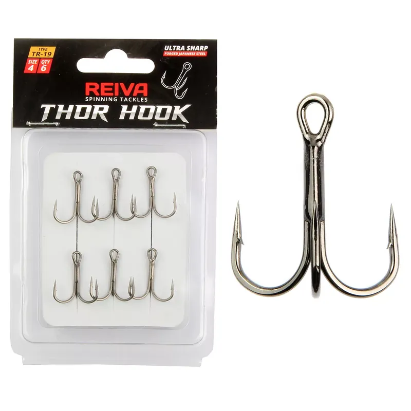 Gecertificeerd REIVA Reiva Treble Hook TR-19 1-es 6db/cs