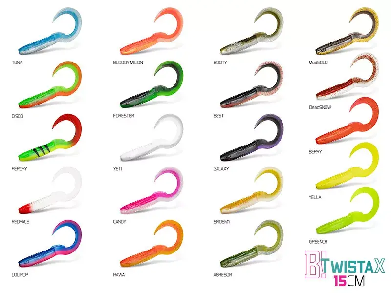 Top mix Gumihal Delphin TwistaX Eeltail UVs / 5db 15cm/Perch Bestseller