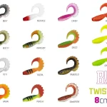 Aanbieding Gumihal Delphin TWISTA UVs / 5db 8cm/AGRESOR - Fishingland.h
