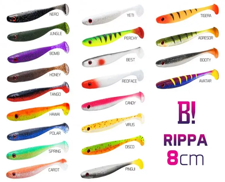 Superprijs BOMB! Gumihal Rippa / 5db 8cm/BEST