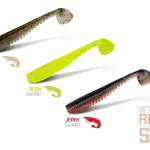 Seizoensaanbieding Gumihal Delphin B! StinxRIBS Shrimp / 20db 5cm / NATUR - Fis