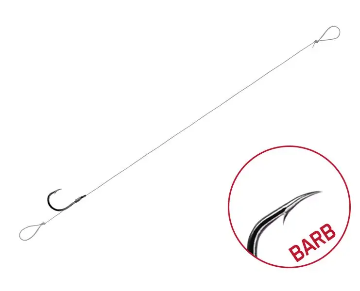 Kötött horog Delphin FLR Loop / 6db 12cm / 0,22mm / BARB 10 Goedkoop