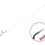 Lage Prijs Kötött horog Delphin FLR Sting / 6db 12cm / 0,22mm / BARB 1