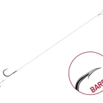 Seizoensaanbieding Kötött horog Delphin FLR Quickstop / 6db 8cm /0,22mm / BARB
