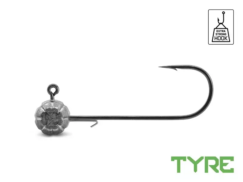 Actieprijs Grub-tartóval ellátott Delphin TYRE jigfej / 5 db 40g-6/0 -