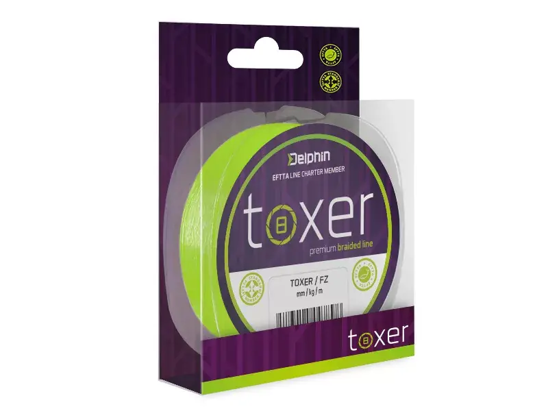 Superprijs Delphin TOXER / fluo zöld 0,23mm 12,8kg 80m