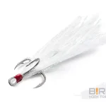 Delphin B!RD Hook TRIPLE / 3db fehér tollak 6 - Fishingland Merkproduct