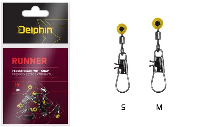 Direct Beschikbaar Feeder futó és forgó kapoccsal Delphin RUNNER / 10db S - Fis
