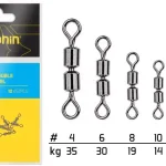 Beperkte Voorraad Hi speed double rolling swivel A-04 BN/10