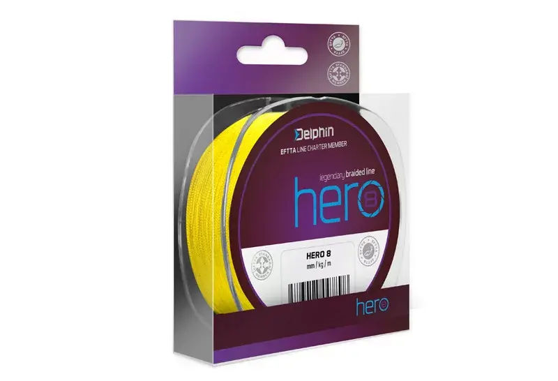 Actieprijs Delphin HERO 8 / fluo sárga 0,25mm 19,1kg 117m - Fishingland