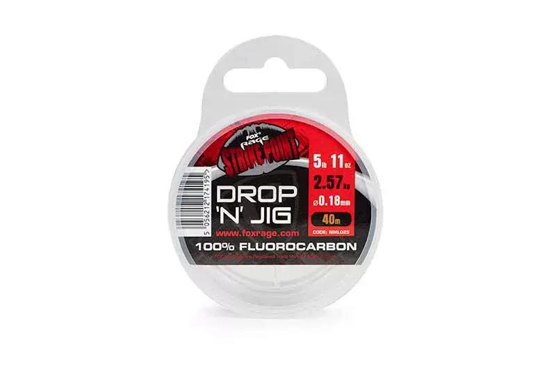 Favoriet Fox Rage Strike Point Drop N Jig Fluorocarbon 11.35lb 0.27mm