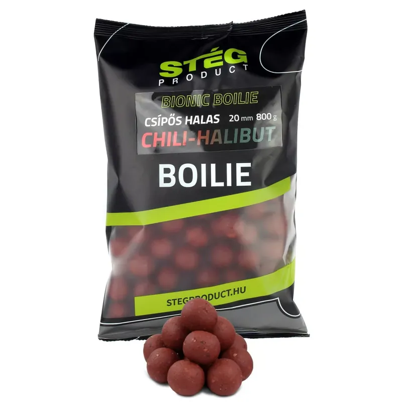 Koop Vandaag Stég Bionic Boilies 20mm 800g Chili-Halibut