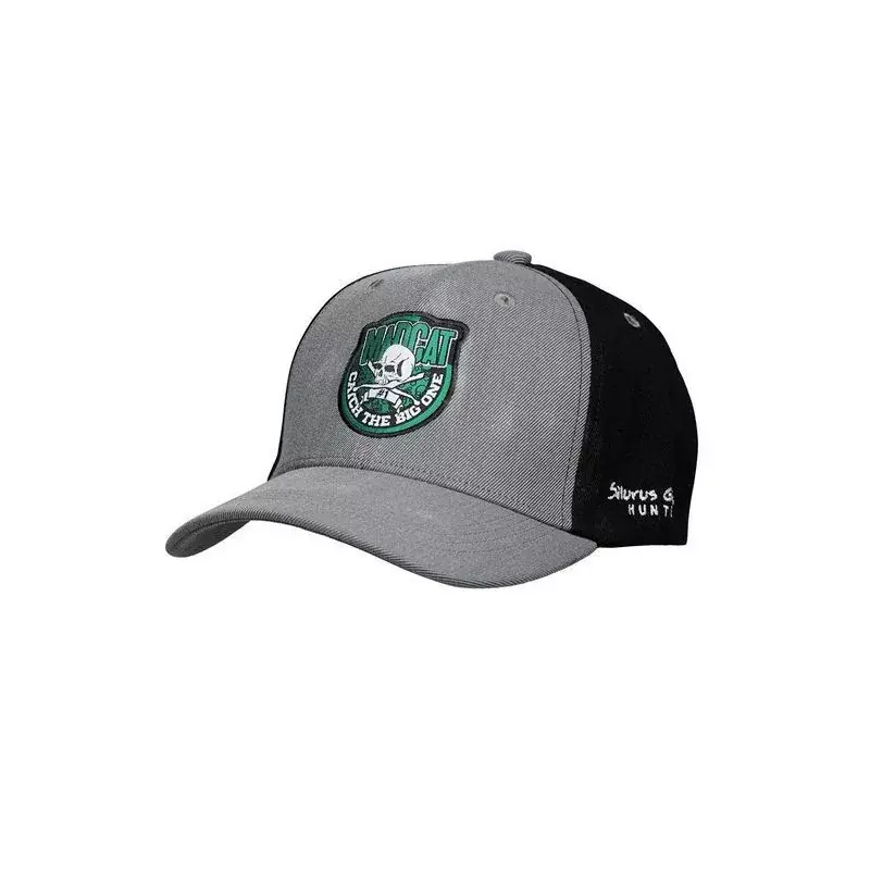 MADCAT SKULL BADGE CAP ONESIZE GREY MELANGE Op = Op