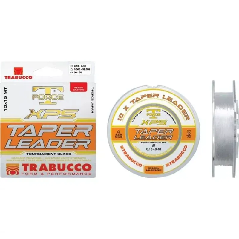 Veilige Betaling Trabucco T-Force Xps Taper Leader 10*15m 0,57-0,20mm elvékon