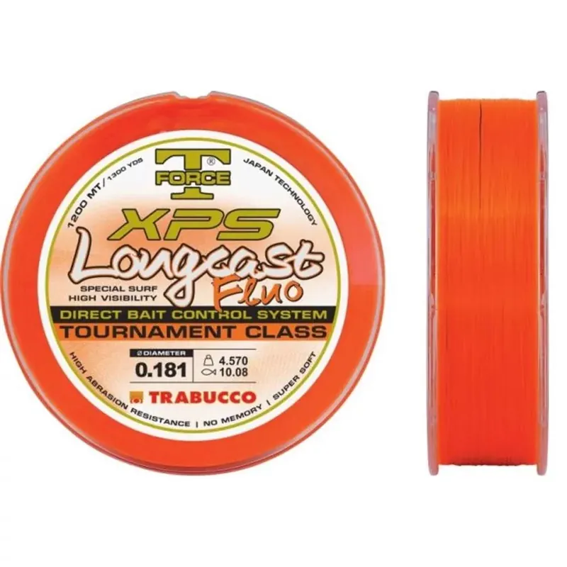 Trabucco T-Force Xps Long Cast Fluo 1200m 0,22mm monofil zsi Bestel Nu