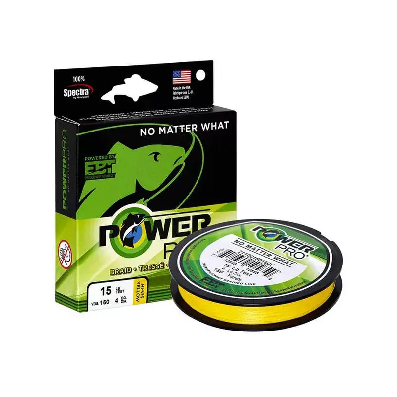 Laatste Kans PowerPro Braided Line 135m 0.13mm 8kg Hi-Vis Yellow - Fishin