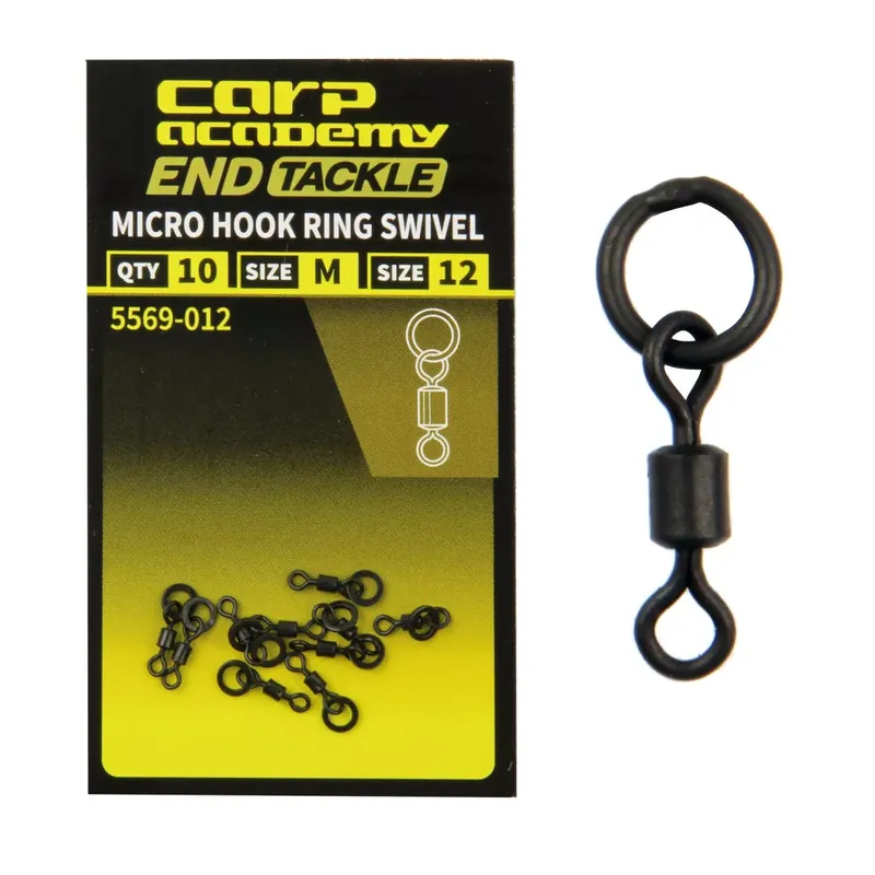Veilige Betaling CARP ACADEMY Micro forgó gyűrűvel 12-es M 10db/cs - Fishingl